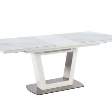 Фото8.Обідній стіл розкладний BLANCO 160 (200) x90 Halmar Білий